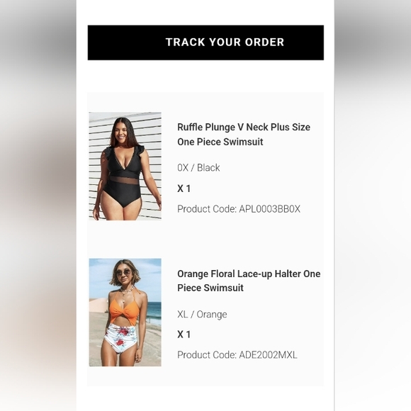 Cupshe Black Plus Size Swimsuit 0X - Picture 7 of 7